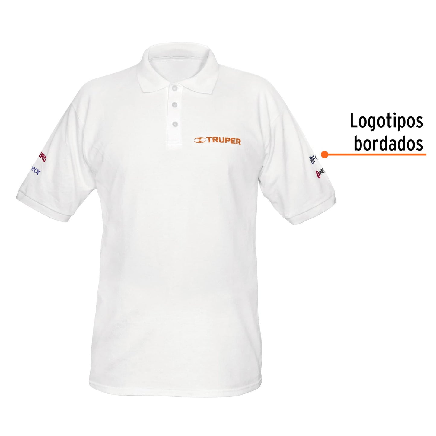 Playera polo para hombre color blanco en talla G con tejido piqué