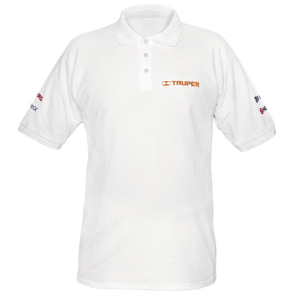 Playera polo para hombre color blanco en talla M con tejido piqué