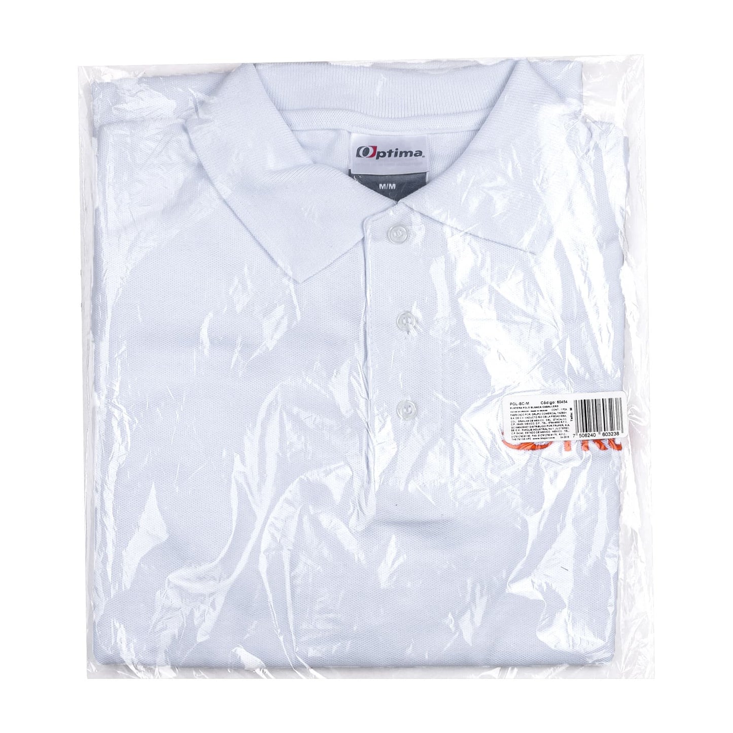 Playera polo para hombre color blanco en talla M con tejido piqué