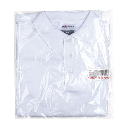 Playera polo para hombre color blanco en talla M con tejido piqué