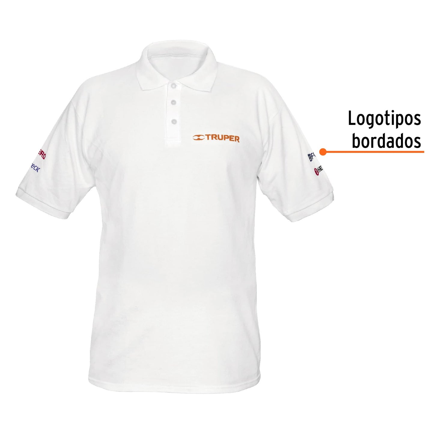 Playera polo para hombre color blanco en talla M con tejido piqué