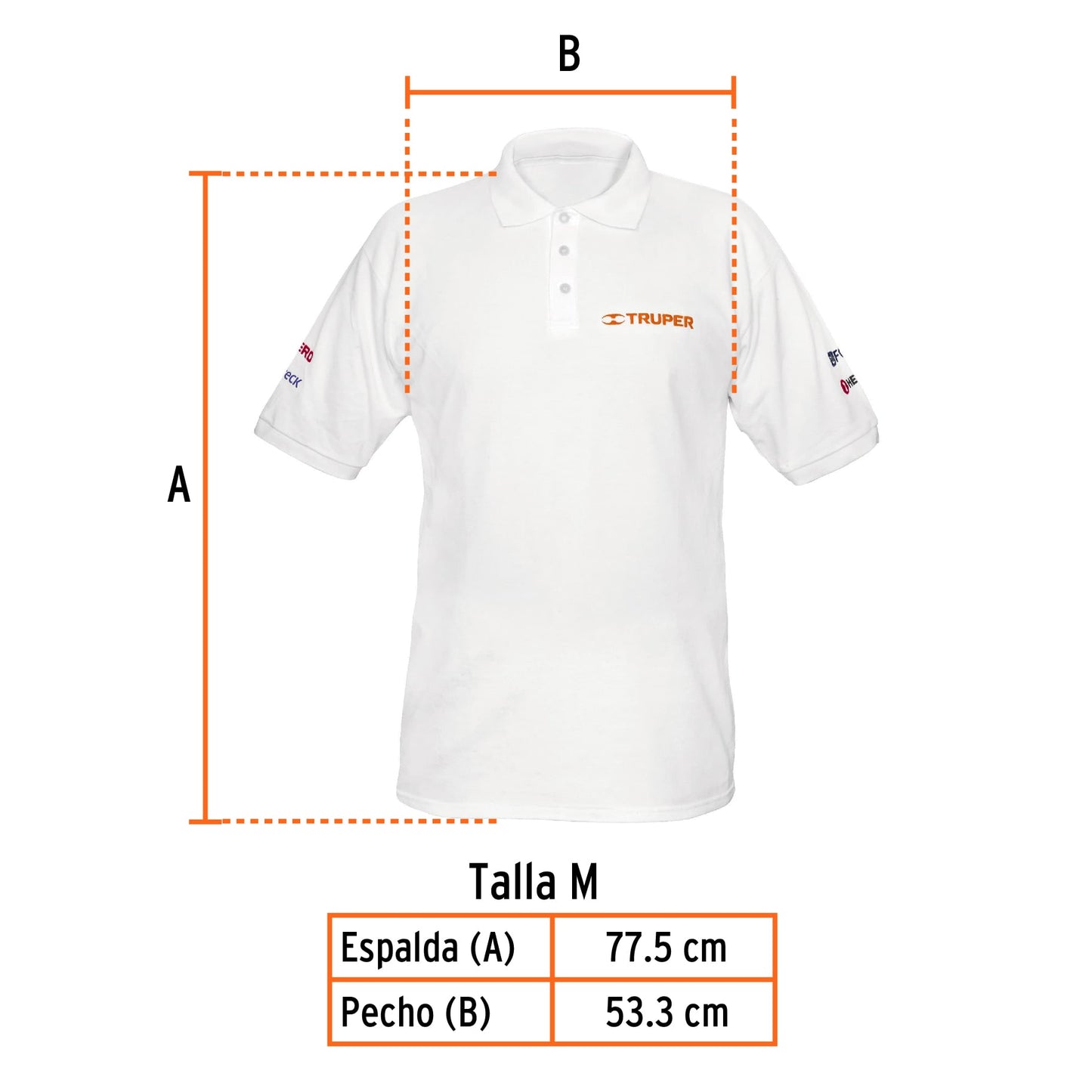 Playera polo para hombre color blanco en talla M con tejido piqué