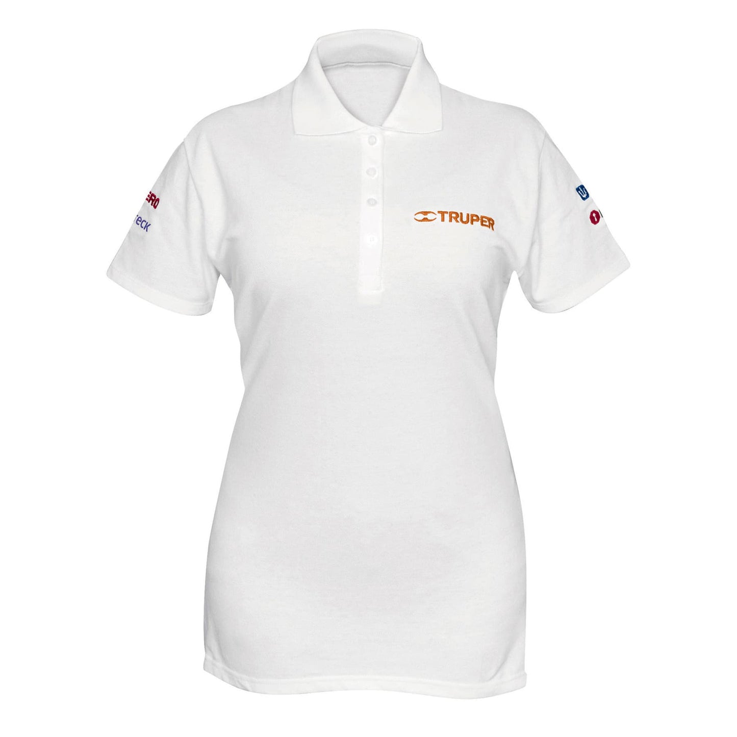 Playera polo para mujer color blanco en talla CH con tejido piqué