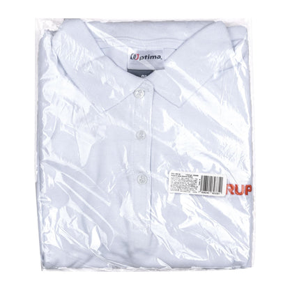 Playera polo para mujer color blanco en talla G con tejido piqué