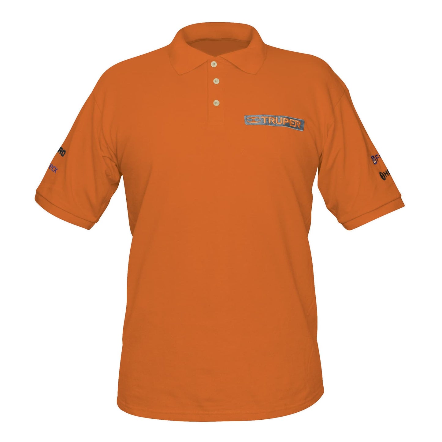 Playera polo para hombre color naranja en talla G con tejido piqué