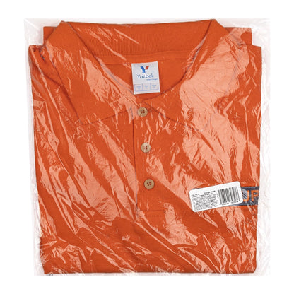 Playera polo para hombre color naranja en talla G con tejido piqué