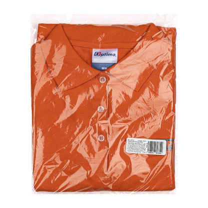 Playera polo para mujer color naranja en talla M con tejido piqué