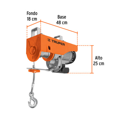 Polipasto eléctrico de 1000 kilogramos
