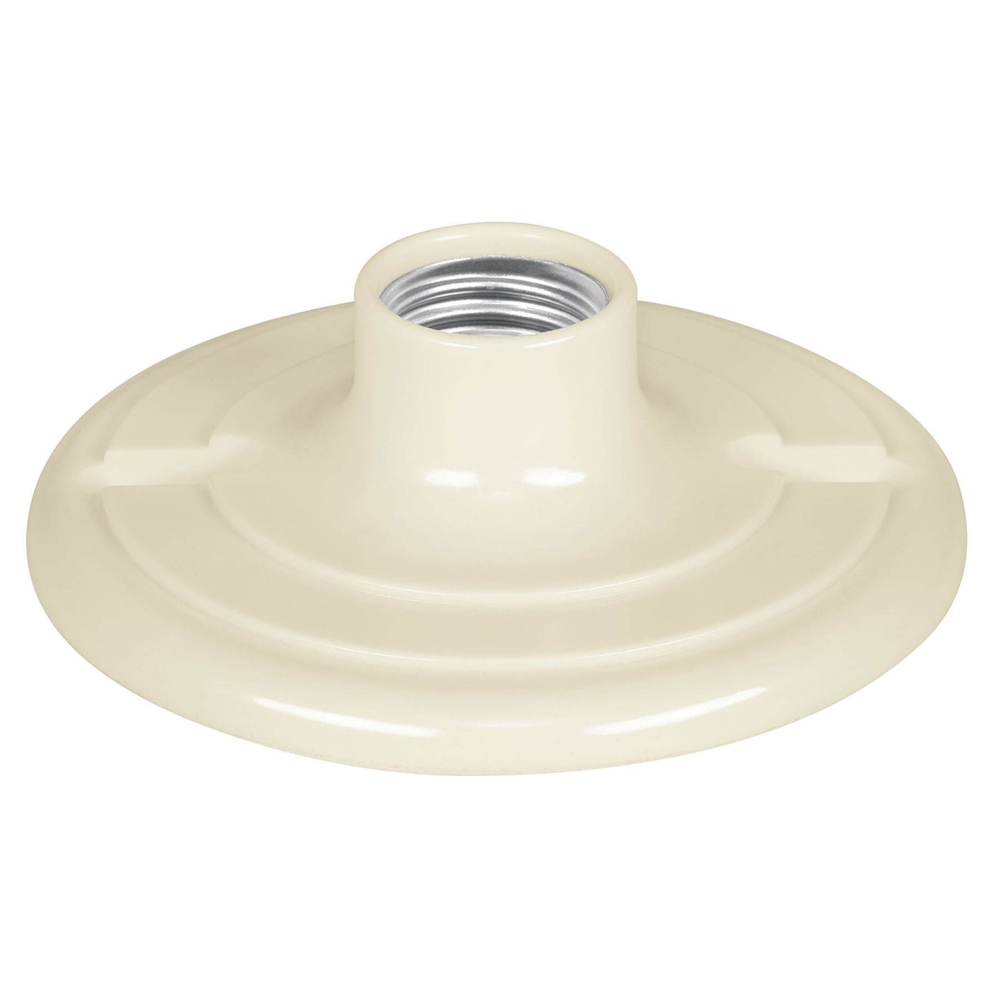 Portalámpara de baquelita de 4-1/2 in con casquillo de aluminio y base redonda