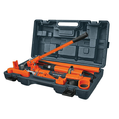 Porto power hidráulico de 10 toneladas con estuche y accesorios intercambiables