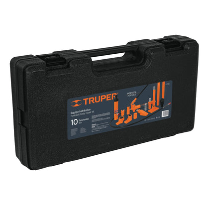 Porto power hidráulico de 10 toneladas con estuche y accesorios intercambiables