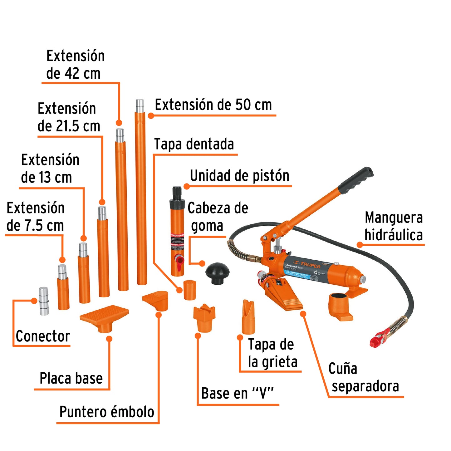 Porto power hidráulico 4 toneladas