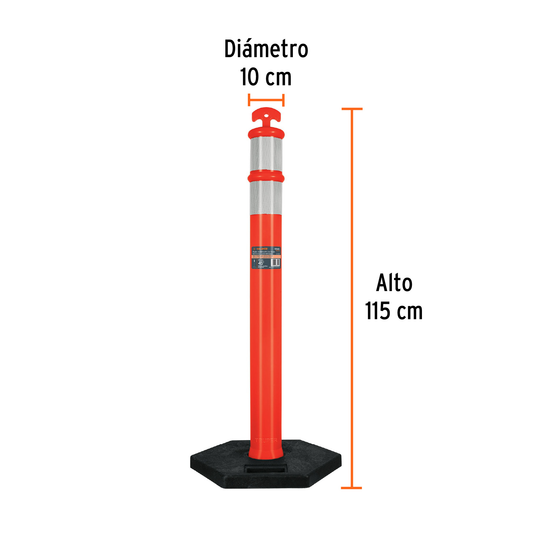 Poste delimitador de 115 cm de alto