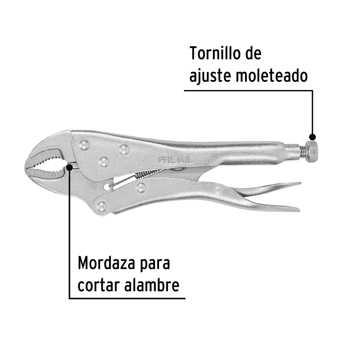Pinza de presión 10 mordaza curva Mordazas