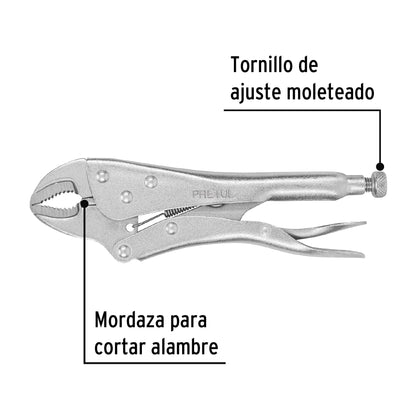 Pinza de presión 10 mordaza curva Mordazas