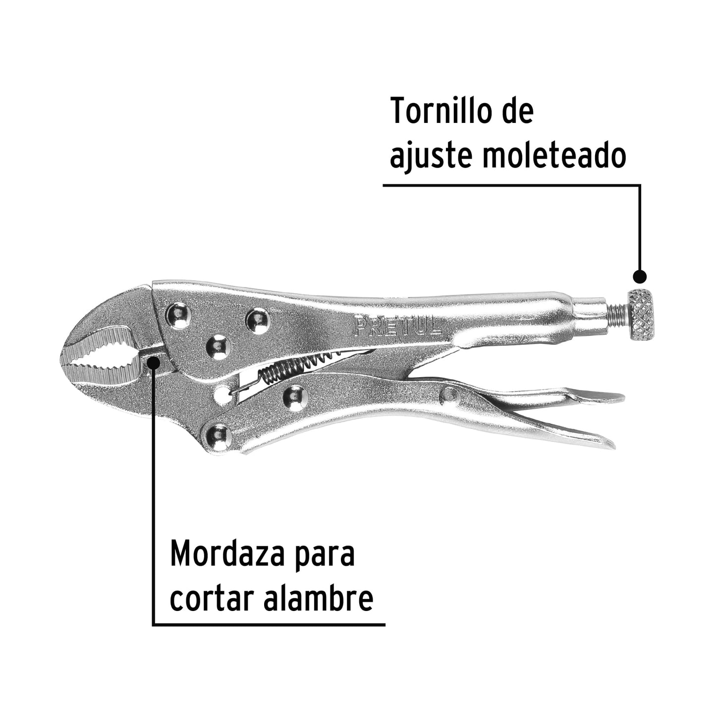 Pinza de presión 5 mordaza curva Mordazas