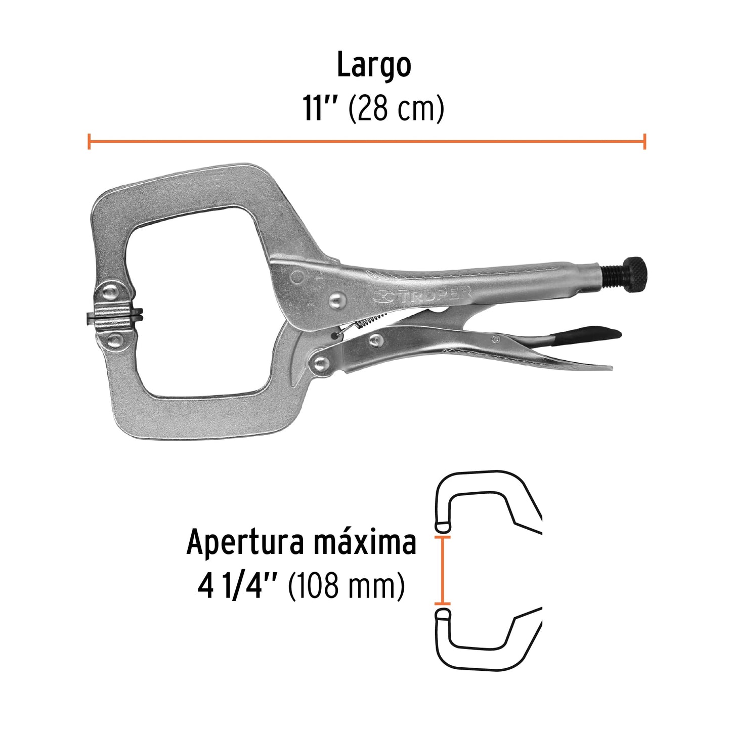 Pinza de presión 11 tipo C