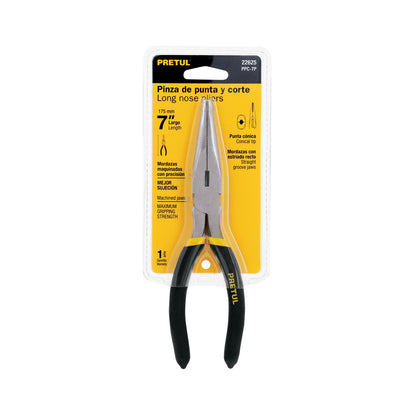 Pinza de punta y corte de 18 cm con mango de PVC