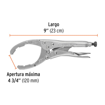 Pinza de presión 9 para filtros