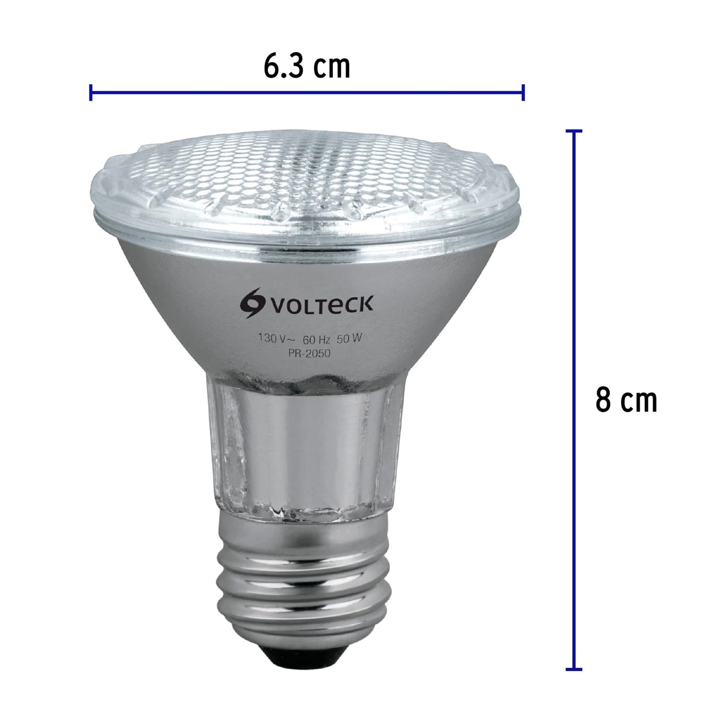 Lámpara halógena PAR20 de 50 W con luz cálida