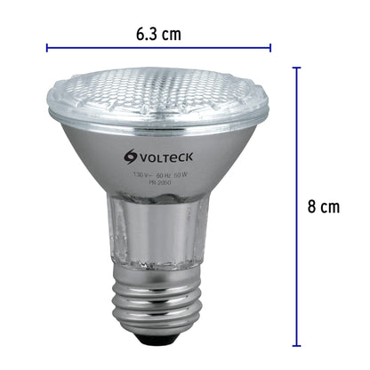 Lámpara halógena PAR20 de 50 W con luz cálida