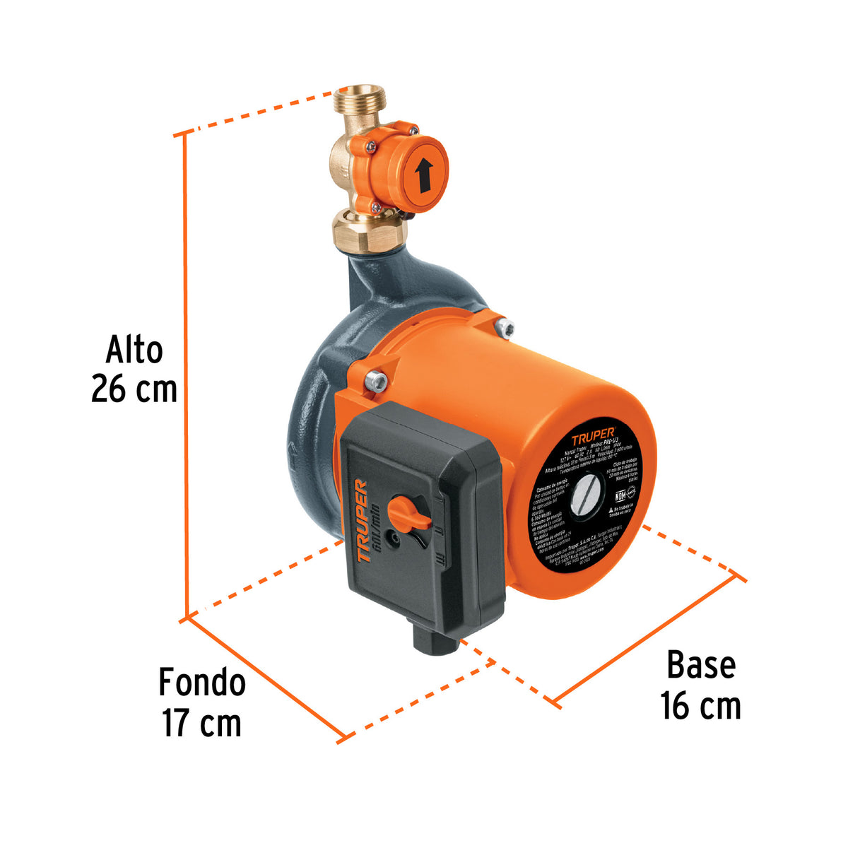 Bomba presurizadora 1/3 HP, con presión ajustable · vista 3