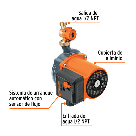 Bomba presurizadora 1/6 HP, con presión ajustable · vista 2