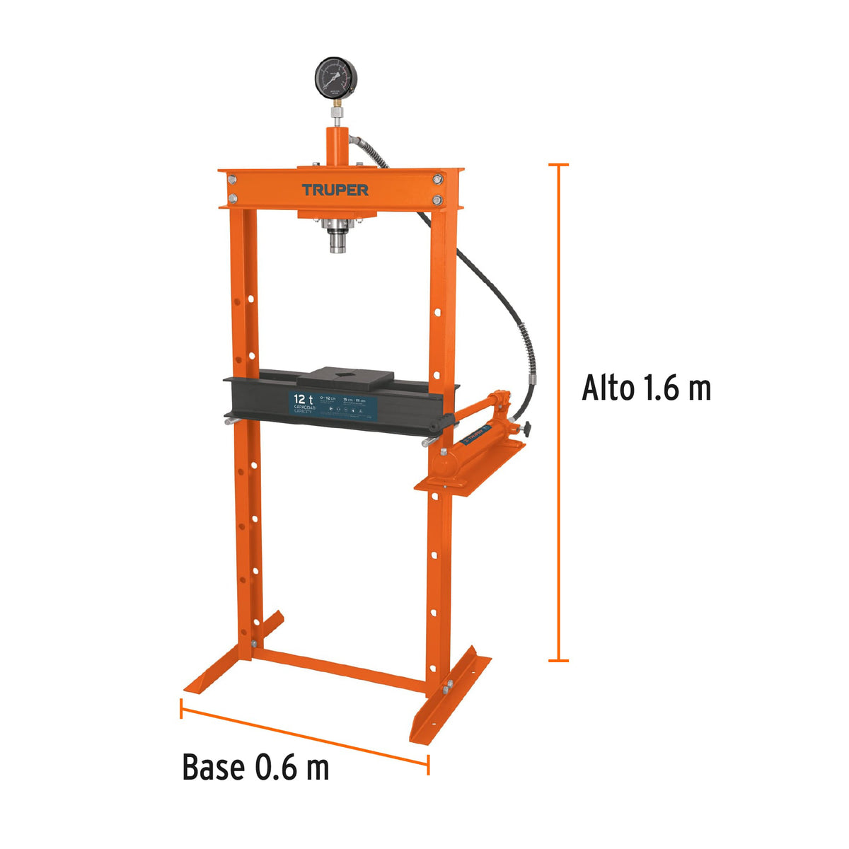 Prensa hidráulica H 12 ton pistón