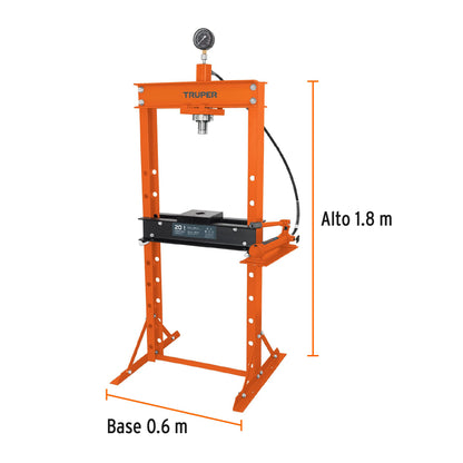 Prensa hidráulica H 20 ton pistón