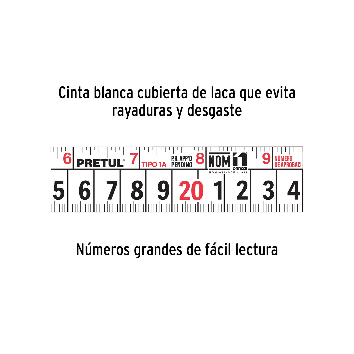 Cinta métrica azul de 5 m con cinta de 19 mm en tarjeta