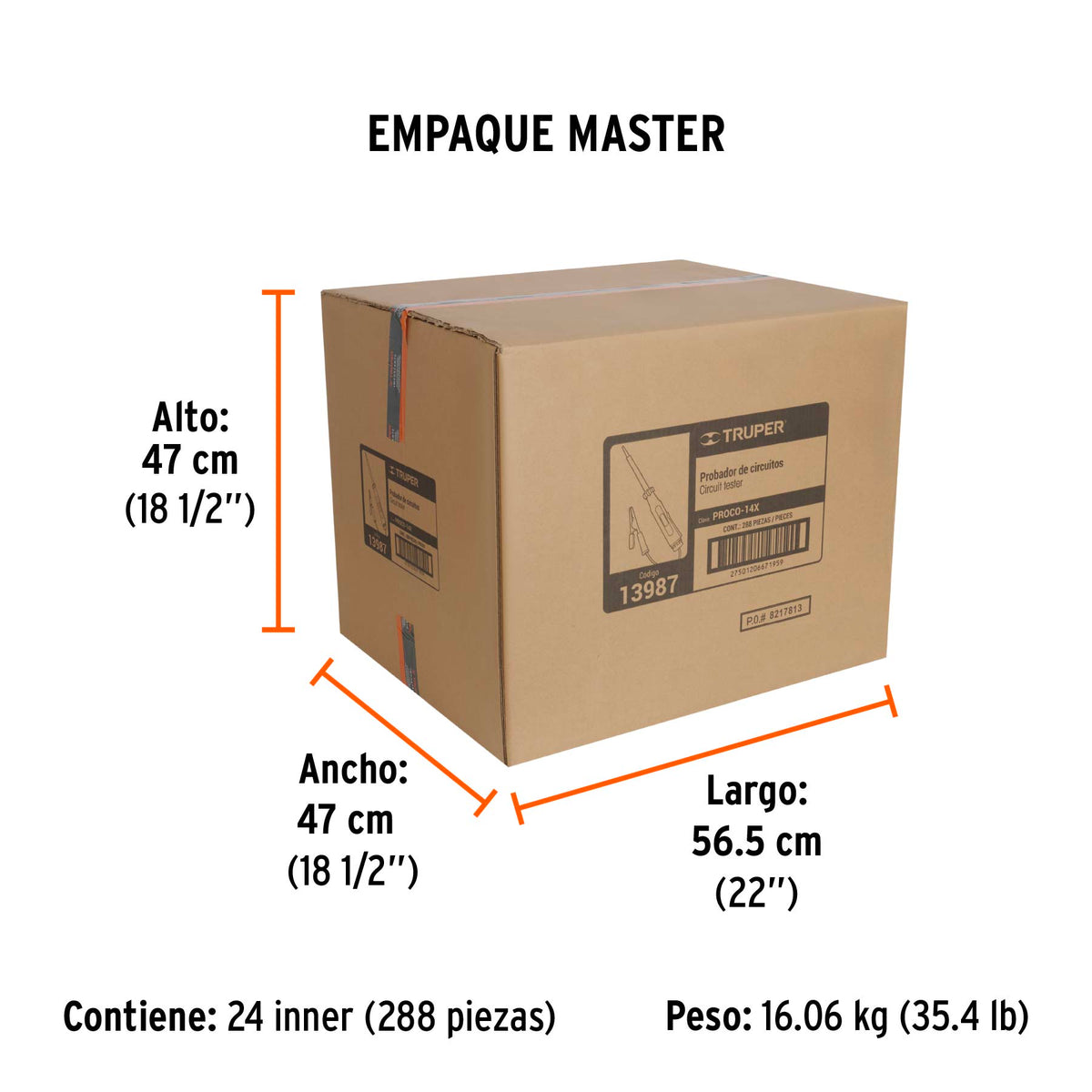 Probador de circuitos directa 14 cm caimán