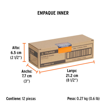 Probador de circuitos corriente alterna 14 cm