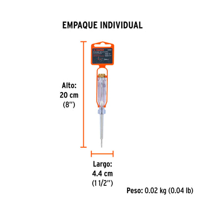 Probador de circuitos corriente alterna 14 cm
