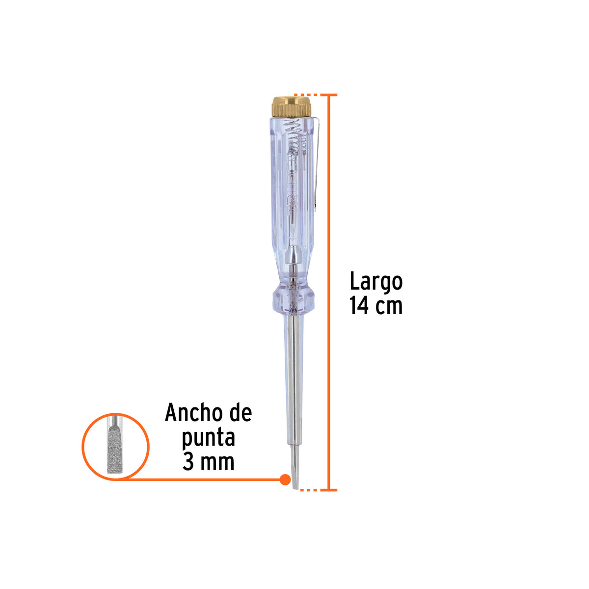 Probador de circuitos corriente alterna 14 cm