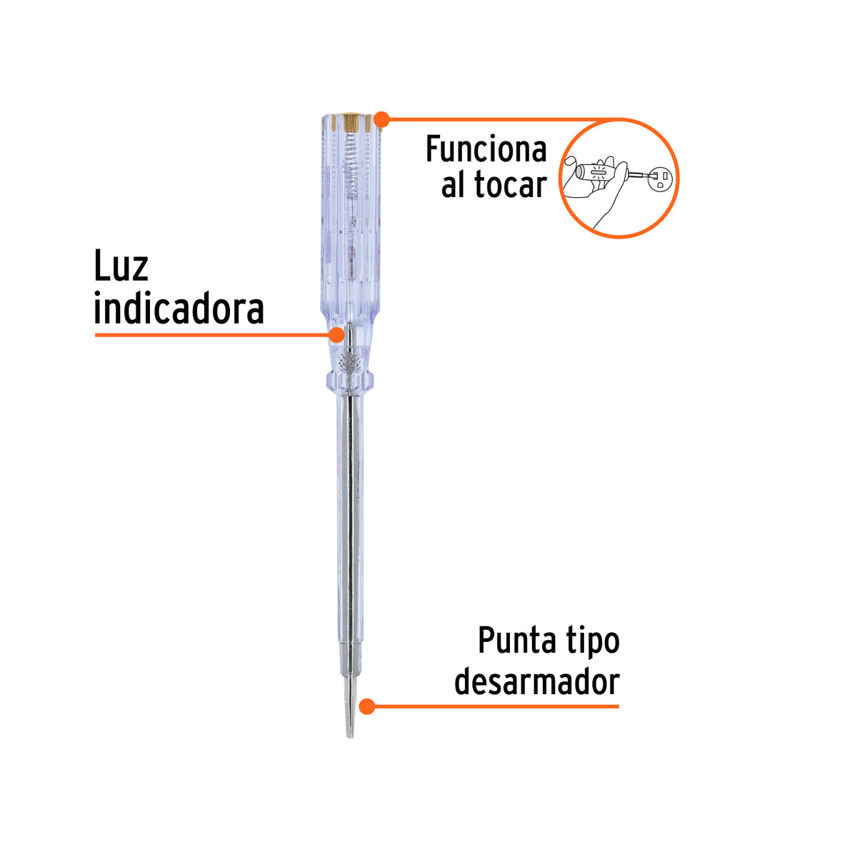 Probador de circuitos corriente alterna 19 cm