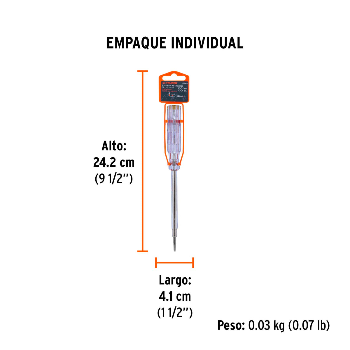 Probador de circuitos corriente alterna 19 cm