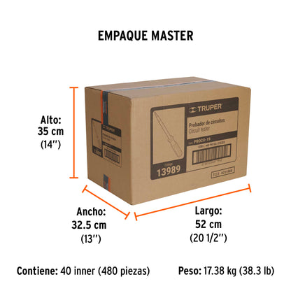 Probador de circuitos corriente alterna 19 cm