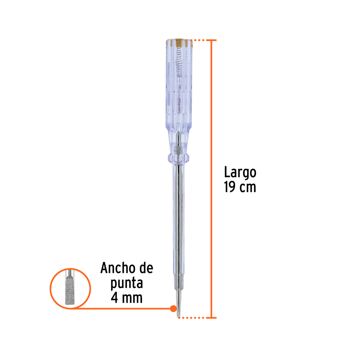 Probador de circuitos corriente alterna 19 cm