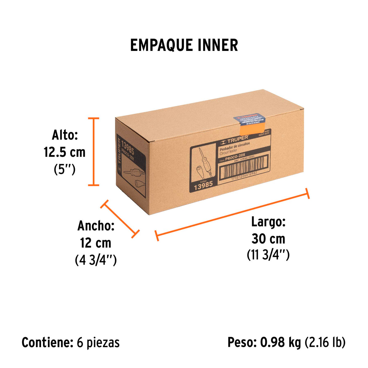 Probador de circuitos directa 20 cm caimán