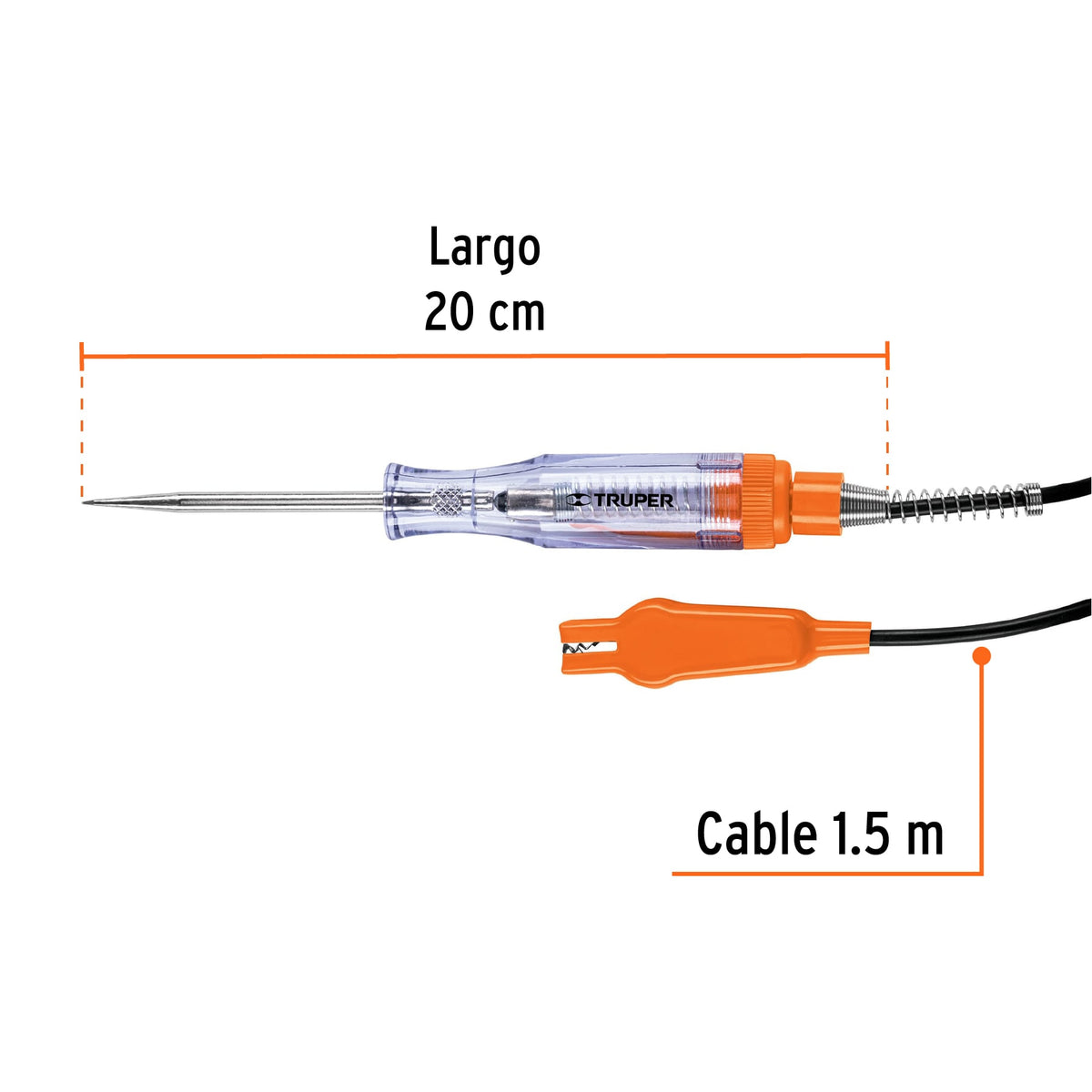 Probador de circuitos directa 20 cm caimán