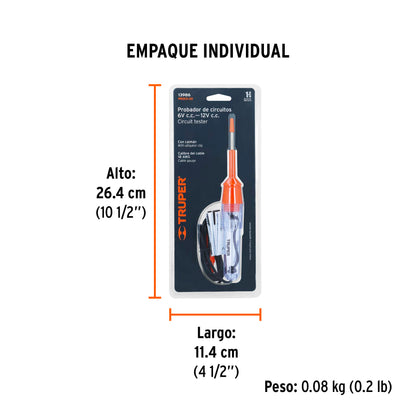 Probador de circuitos corriente directa 20 cm