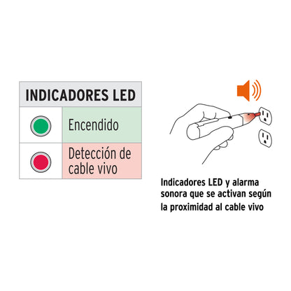 Probador de tensión sin contacto tipo pluma