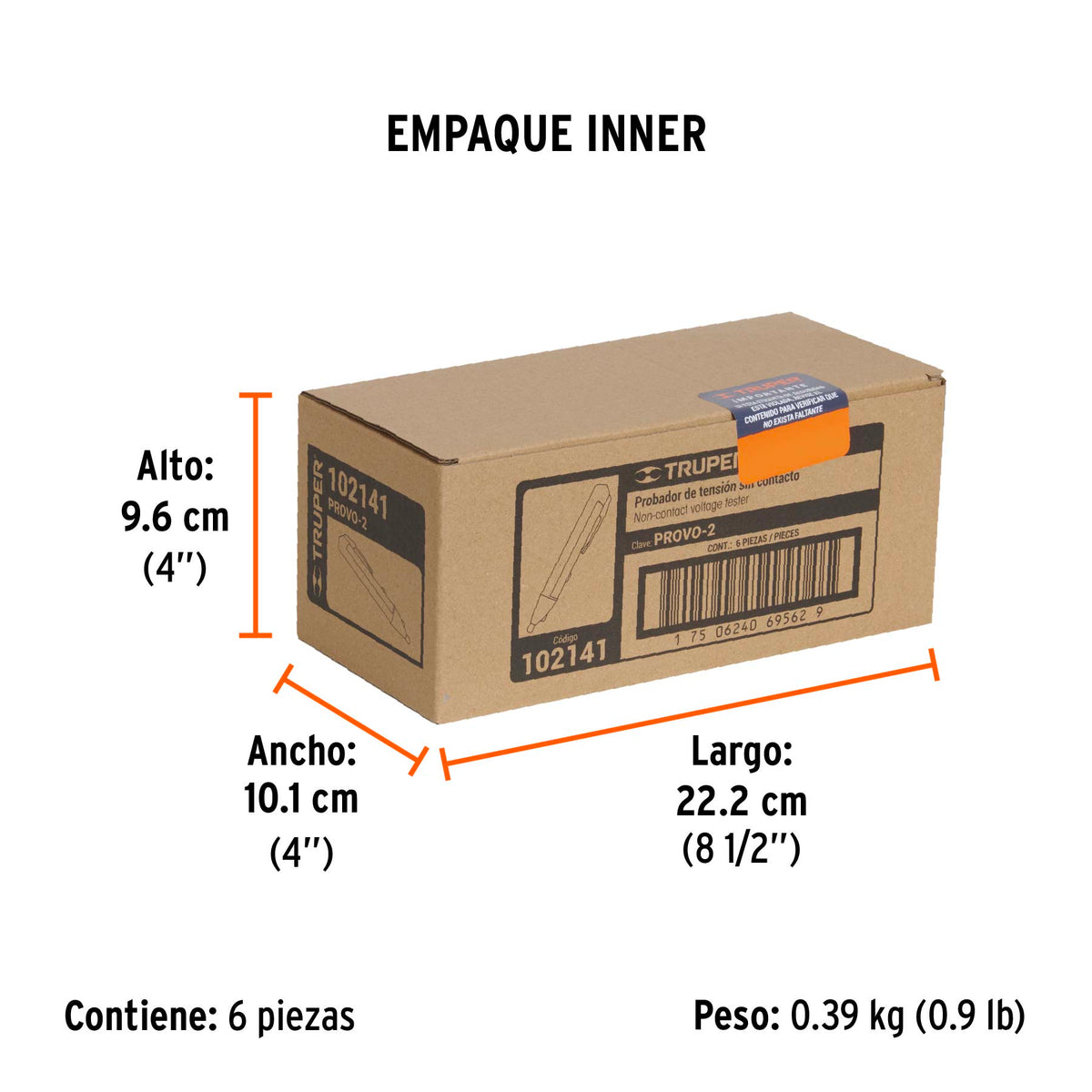Probador de tensión sin contacto tipo pluma