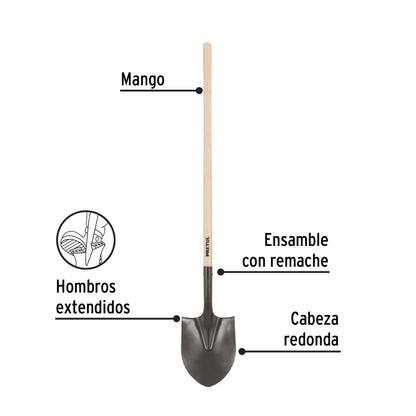 Pala redonda mango largo Pretul El Salvador