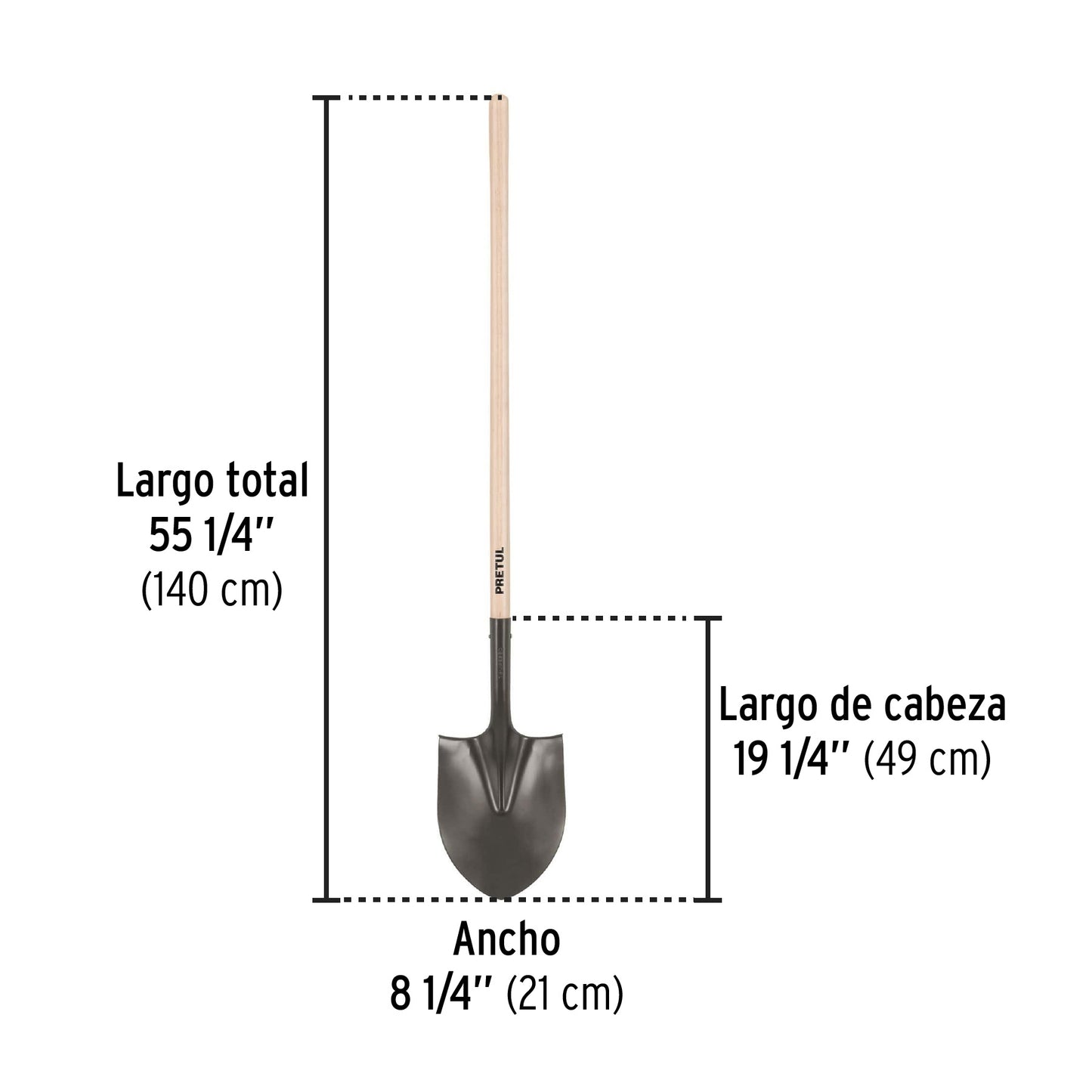 Pala redonda mango largo Pretul El Salvador