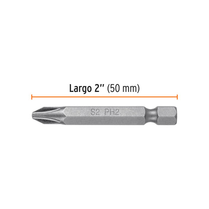 Puntas de Cruz PH2 de 2"  Estuche con 15 unidades