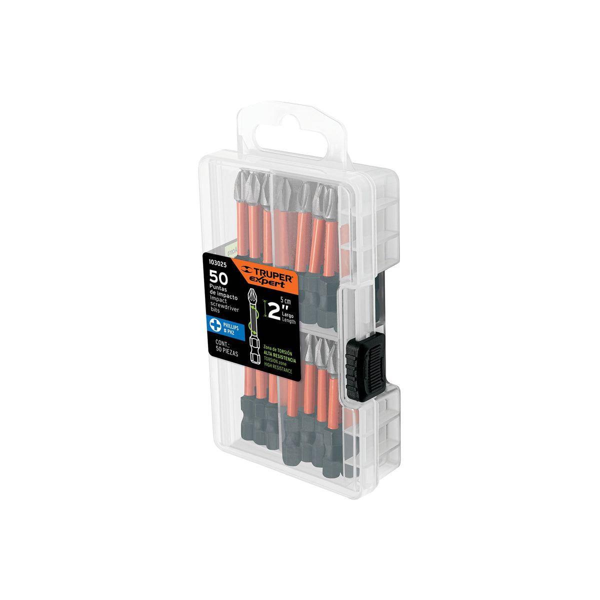 Estuche con 50 puntas de cruz PH2 de impacto largo 2" · vista 6