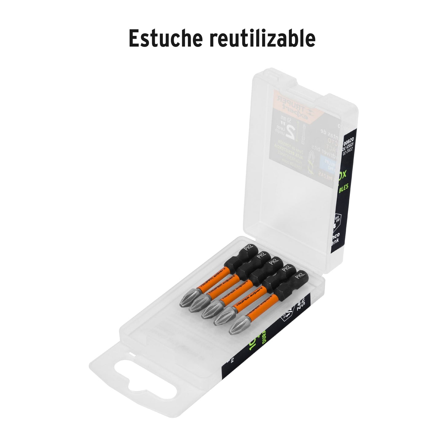 Puntas de Cruz PH2 de 2"  Estuche con 5 unidades