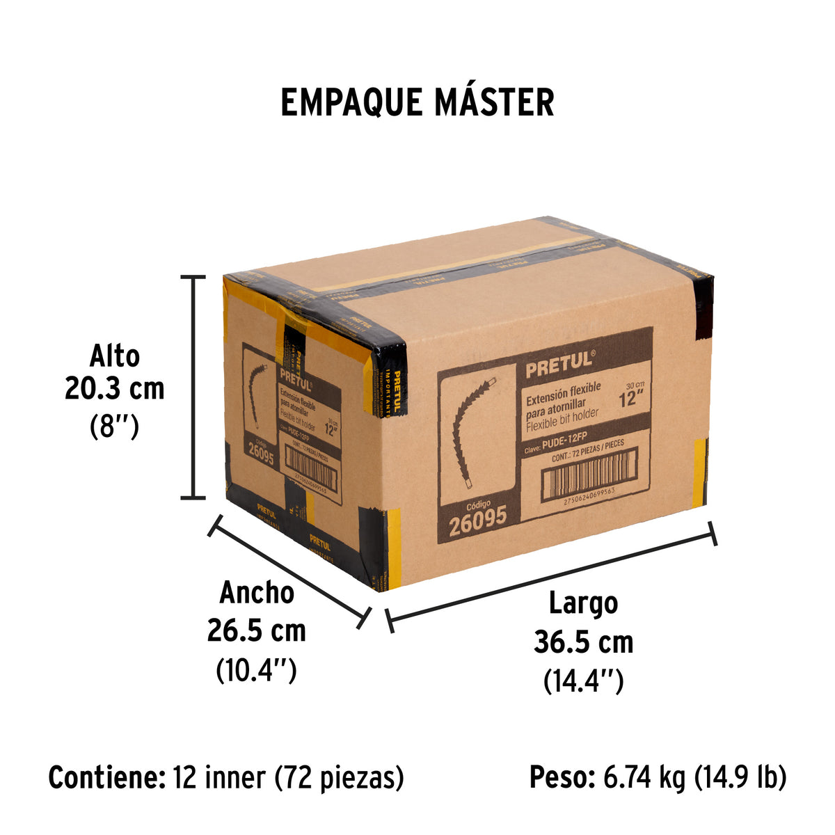 Extensión 12" flexible, para atornillar · vista 7