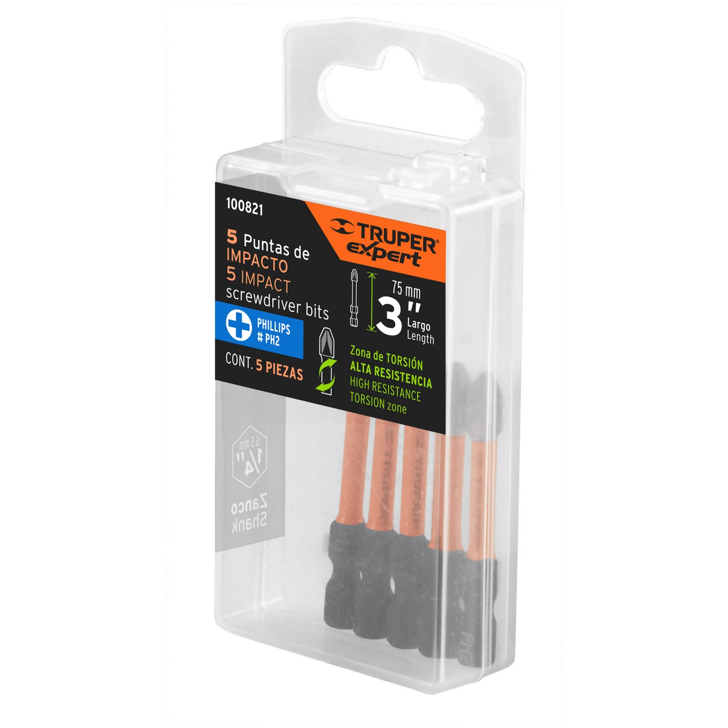 Puntas de Cruz PH2 de 3" Estuche con 5 unidades